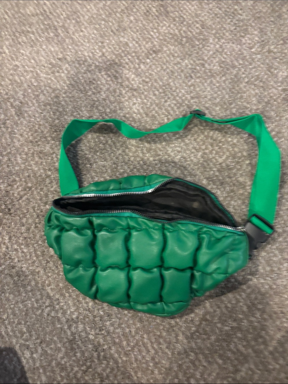 SHEIN Green Quilted Crossbody Bag